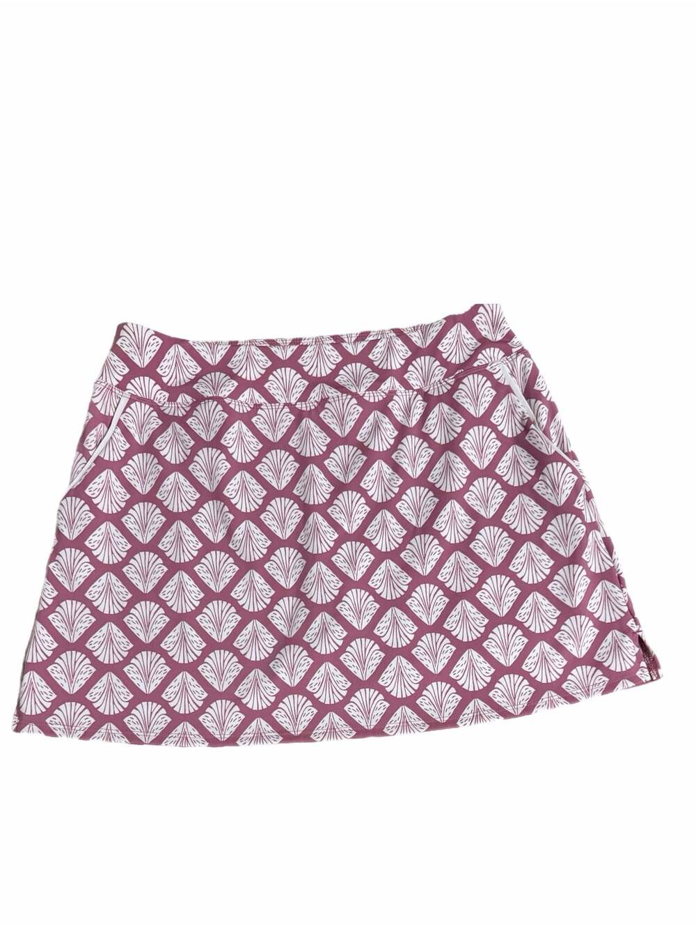 Sigrid Olsen Golf & Tennis Athletic Skort Mauve Geometric Print Pull-On
